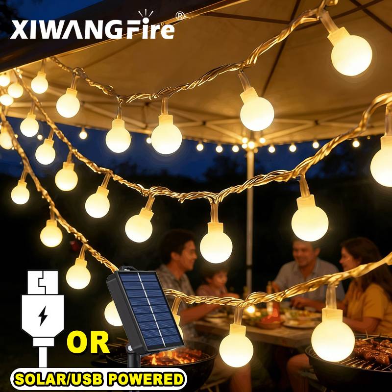 Outdoor Lighting Led - Lampki solarne/USB/bateryjne, 3-10M, kule LED, wodoodporne,