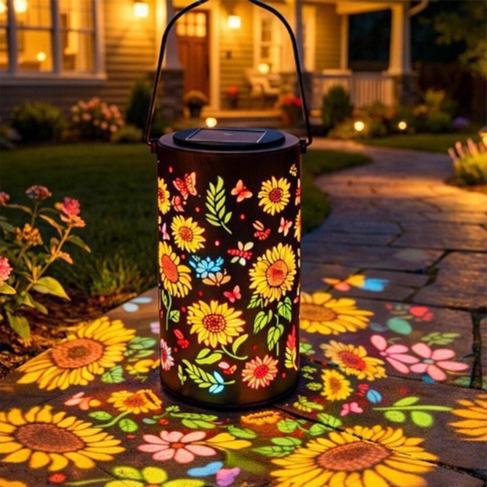 Outdoor Lighting Pathway - Słoneczne lampki w kształcie słonecznika, odporne