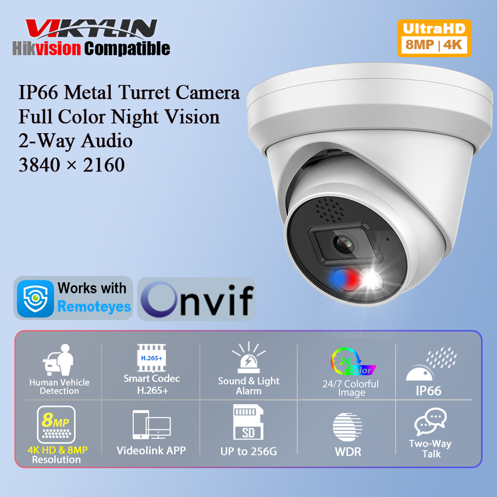Outdoor Lighting Options - Kamera IP Vikylin 4K 8MP z