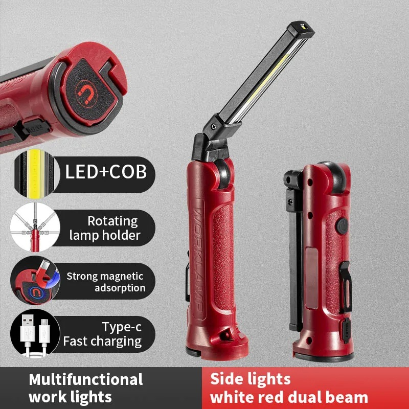 Outdoor Lighting Landscape - Lampa robocza LED COB, ładowalna, składana