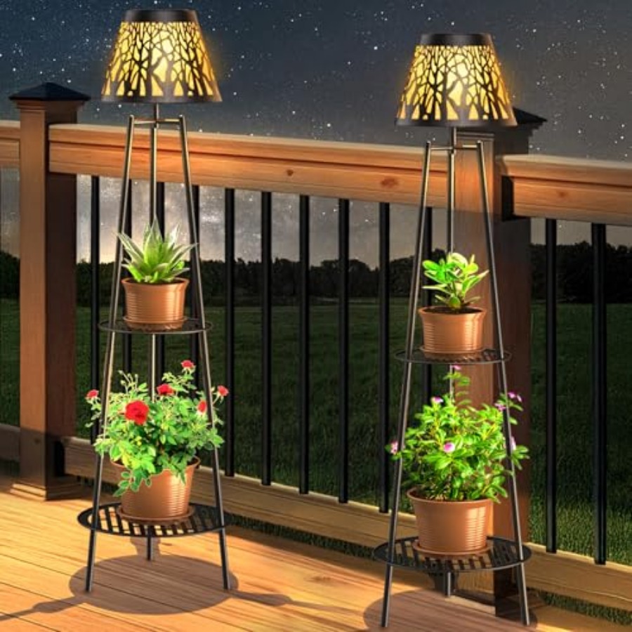 Outdoor Lighting Led - Zestaw 2 zewnętrznych solarnych lamp podłogowych