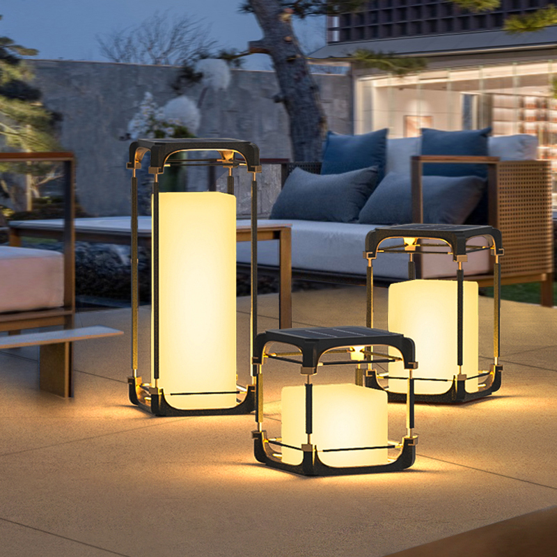 Outdoor Lighting Led - Lampa podłogowa oświetlająca dziedziniec, solarna lampa