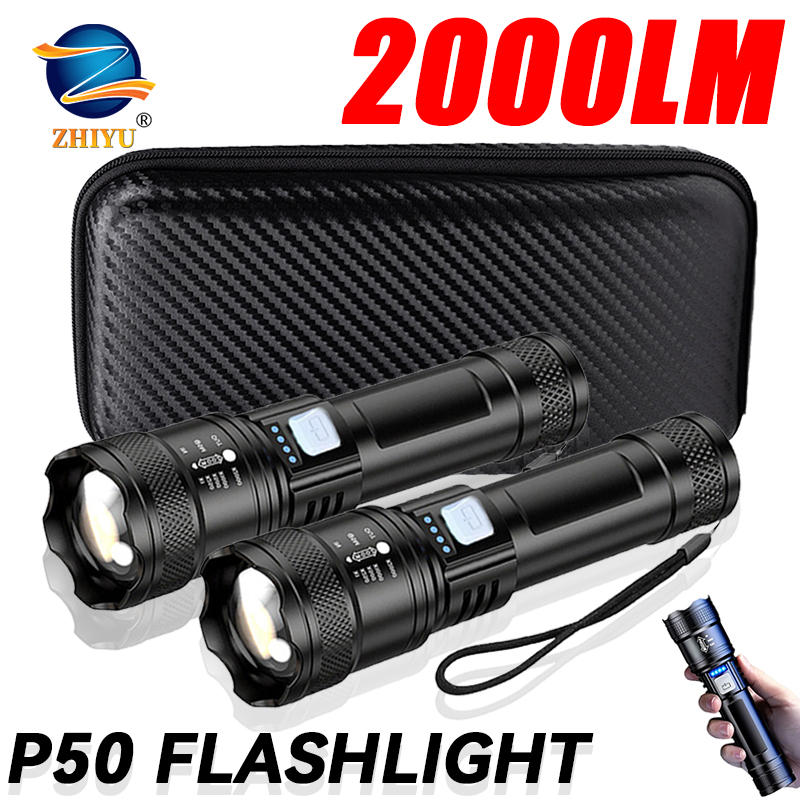 Outdoor Lighting Diy - Latarka taktyczna LED 2000LM, ładowana przez