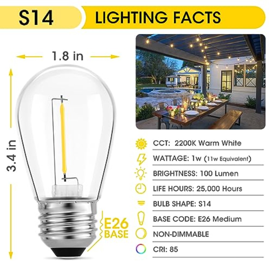 36 sztuk żarówek LED S14 do ze – Outdoor Lighting Led recenzja i cena