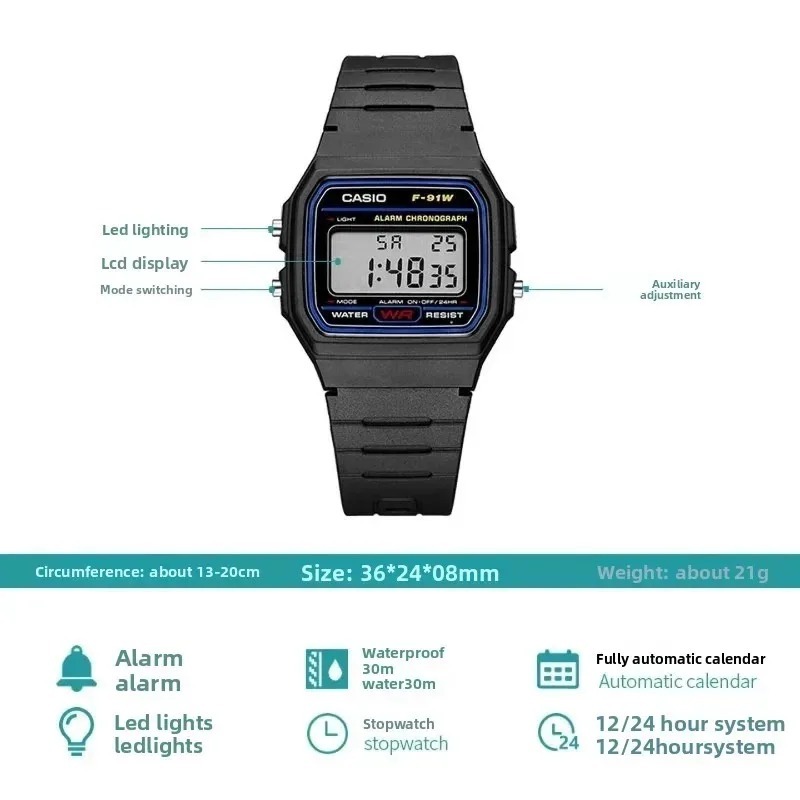 Casio F-91W-1 Modny Retro Mały – Outdoor Lighting For Steps recenzja i cena