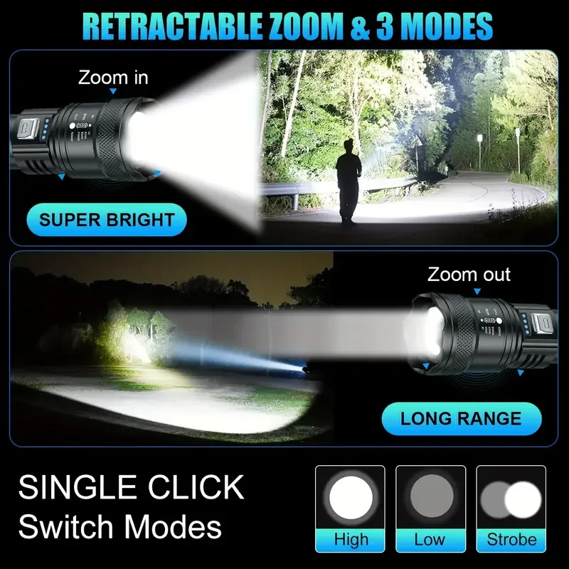Latarka taktyczna LED 2000LM,  – Outdoor Lighting Diy recenzja i cena