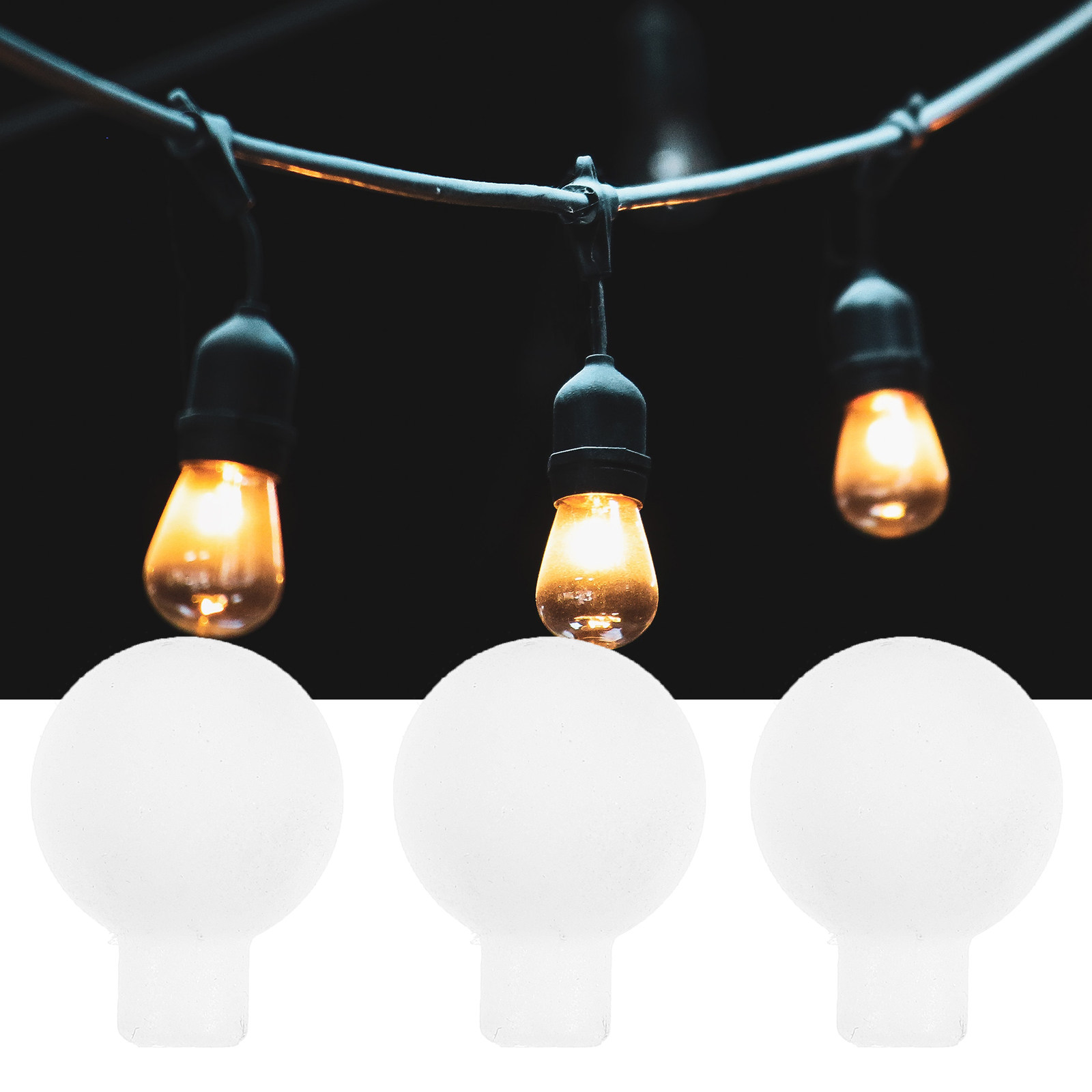 100 szt. Matowe szklane żarówk – Outdoor Lighting Glass Replacement recenzja i cena