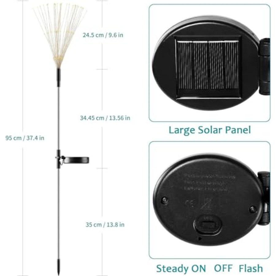 Solarne lampki fajerwerki, try – Outdoor Lighting Pathway recenzja i cena
